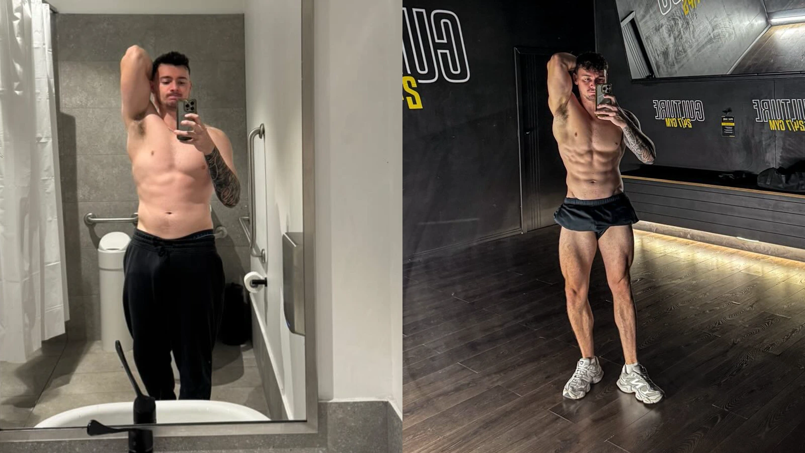 Hayden before and after, 12 Week Transformation